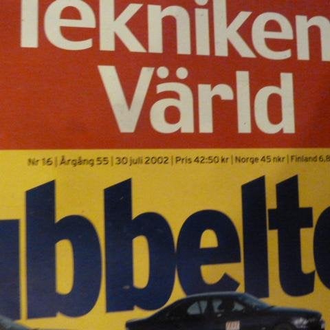 TEKNIKENS VÄRLD, NR 16-2002, TIDNING