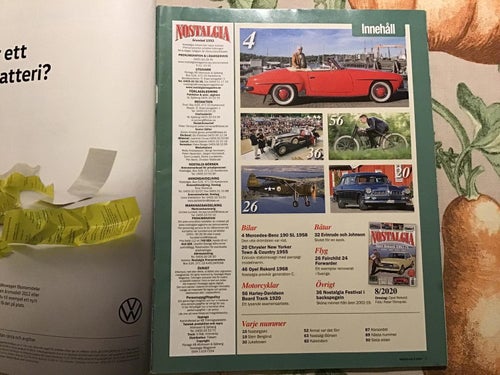 NOSTALGIA NR 8 2020 MERCEDES 190 SL,OPEL REKORD,CHRYSLER,HARLEY DAVIDSON,