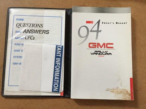 1994 GMC Rally/Vandura Owner's Manual