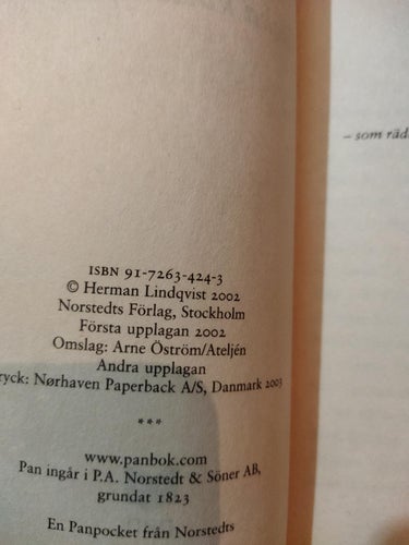 Tacka katten för det av Herman Lindqvist. bok, pocket. Fine