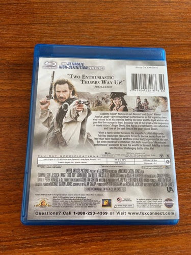Bluray-film: Rob Roy (Liam Neeson, Jessica Lange)