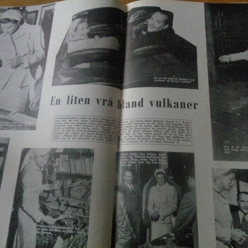 Idun nr44 1950 Ingrid Bergman, spargris omslaget - Erik Elinder med familjen