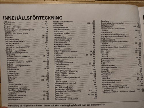 Mazda 626 Herrgårdsvagn Instruktionsbok
