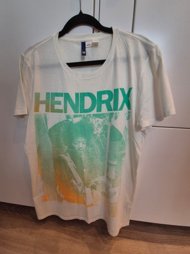 JIMI HENDRIX, H&M vit t-shirt, storlek M