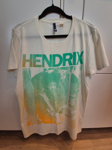 JIMI HENDRIX, H&M vit t-shirt, storlek M