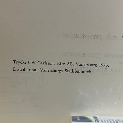 Vänersborgs Stadsbibliotek Historik och presentation av Ingwar F. VG, BM