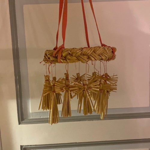 Juldekoration , halmkrans , julmobil