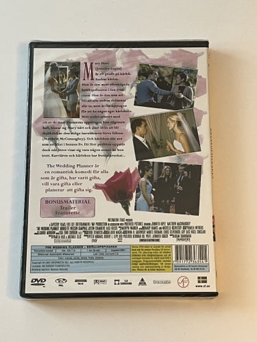 The wedding planner (Jennifer Lopez & Matthew McConaughey, 2001). Inplastad DVD