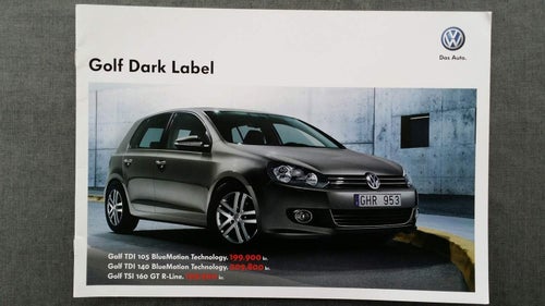 VW Golf Dark Label 2012 - broschyr från Volkswagen