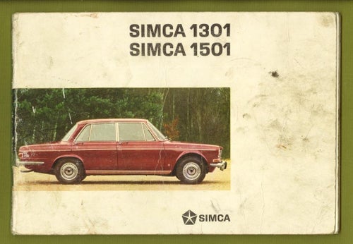 Simca 1301, 1501 - instruktionsbok.