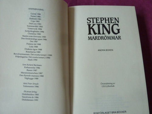 MARDRÖMMAR, DEL. 2., S. KING, 1992, BÖCKER