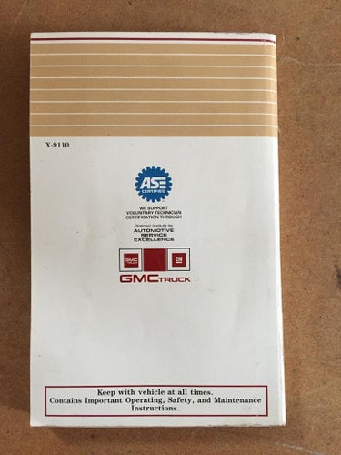 1991 GMC Safari Owner's Manual