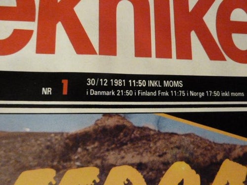 TEKNIKENS VÄRLD, NR 1-1981, TIDNING