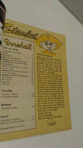 Starlet 1981 nr 47 Idolbild George Harrison. Very Fine