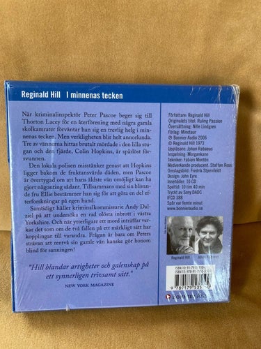 CD Ljudbok / Reginald Hill / I Minnenas Tecken / Ny & Inplastad