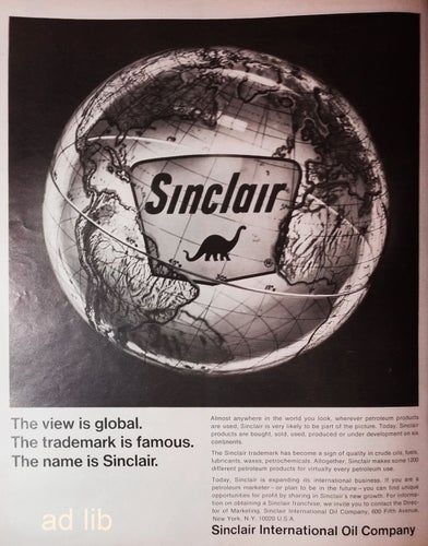 SINCLAIR INTERNATIONAL OIL COMPANY, REKLAM TIDNINGSANNONS 1968