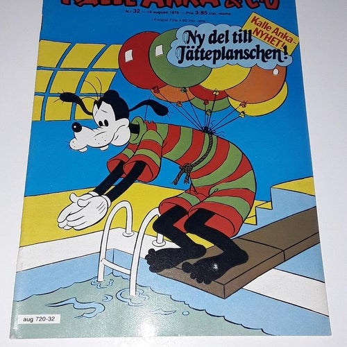 Kalle Anka 1978 nr 32 med bilagor som sitter fast VF-NM