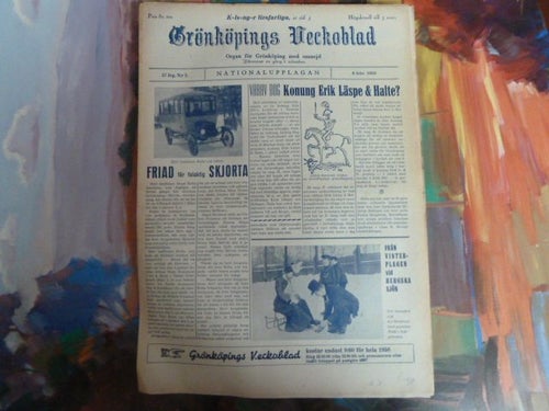 GRÖNKÖPINGSVECKOBLAD , 1958 FEB. 6, TIDNING