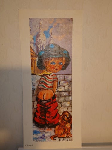 L'espiègle - KIM 71 ,Konsttryck- Mycket bra skick- Mått hela arket 49,5 x 22 CM
