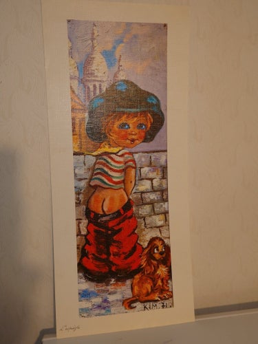 L'espiègle - KIM 71 ,Konsttryck- Mycket bra skick- Mått hela arket 49,5 x 22 CM