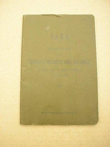Trollhättan Taxa å avgifter för Trollhätte Kanal och Farled från 1916