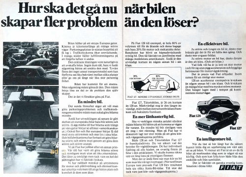 FIAT 127, 128, STOR REKLAMANNONS 1972