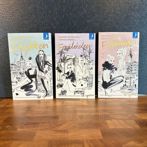 Amanda Schulman/ Hannah Widell - Två systrar trilogin - Flykten etc - Pocket