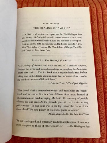 THE HEALING OF AMERICA T.R. Reid 2010
