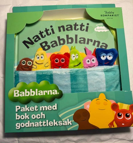 Natti Natti Babblarna, Paket med bok & leksak Godnattpaket med Babblarna