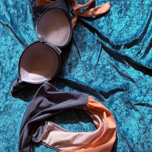 Laxrosa bikini, mörkgrå bikini, storlek XL