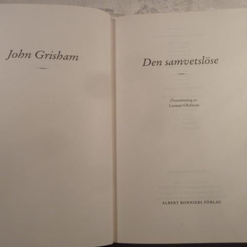 DEN SAMVETSLÖSE, J. GRISHAM, 2008,  BÖCKER