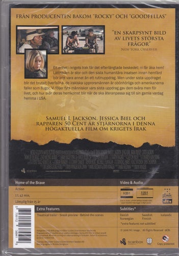 DVD / Home Of The Brave / Samuel L. Jackson, Jessica Biel / Ny & Inplastad