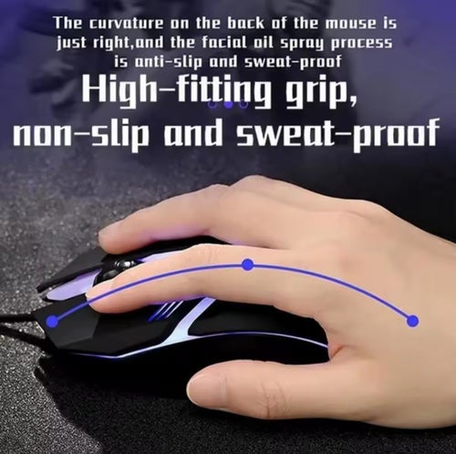 Gamingmus med RGB-belysning