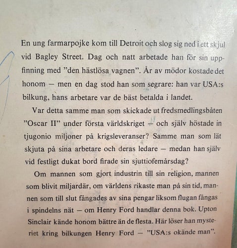 Bilkungen av Upton Sinclair, 1960