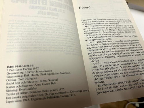 Världshistorien efter 1945 2 de rika länderna av Erling Bjöl