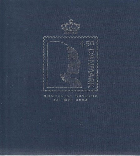 Minnesfolder från det danska bröllopet 2004 med postfriska frimärken