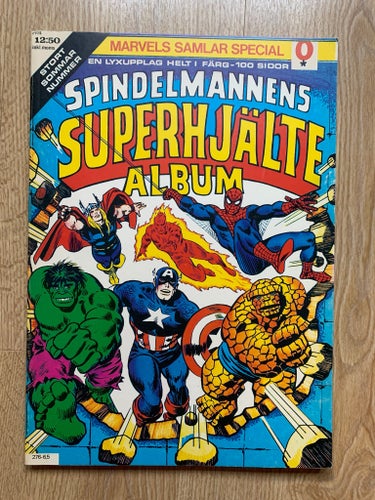 MARVELS SAMLAR SPECIAL SPINDELMANNENS SUPERHJÄLTE ALBUM nr 1 1975