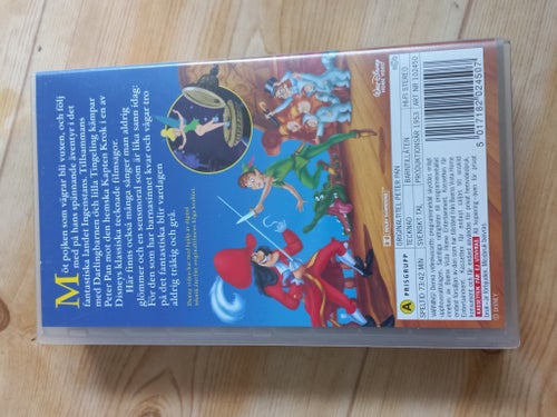 Peter Pan VHS Film Svenskt Tal Walt Disney Klassiker