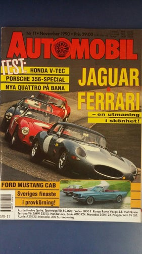 Automobil nr 11 1990: Audi Coupé S2, Austin A30, Porsche 356, Volvo 1800E