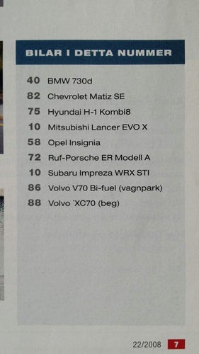 Auto motor & sport nr 22 2008: BMW 730d, Subaru WRX STI, Mitsubishi Lancer Evo