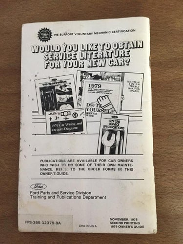 1979 Ford Fairmont Owner's Manual