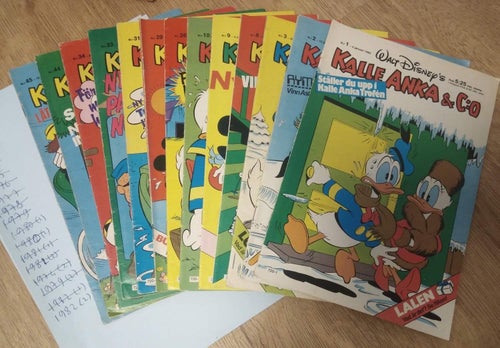 Samling Walt Disney's Kalle Anka & Co 1982 flera nummer 48 styck