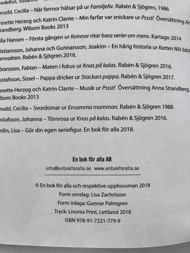 SERIEBOKEN red: Elin Lucassi 2018