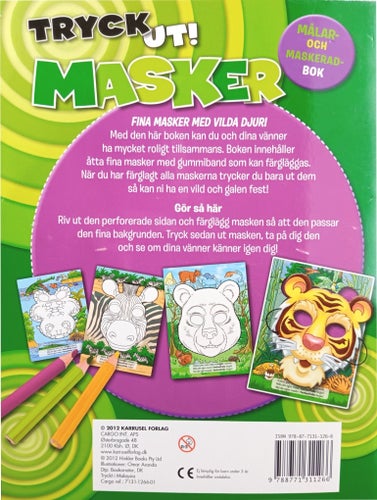 Tryck ut! Masker - Vilda djur 2012