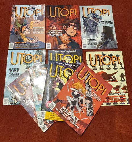 Utopi x 10 tidningar, vuxenserier, Varning: sex & våld! Fantasy, vampyrer, manga
