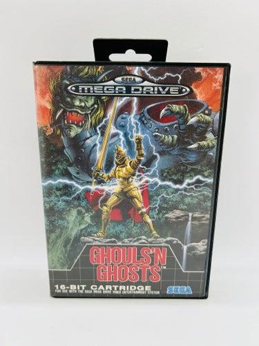 Ghouls n Ghosts and Sega Mega Drive Genesis WITH BOX