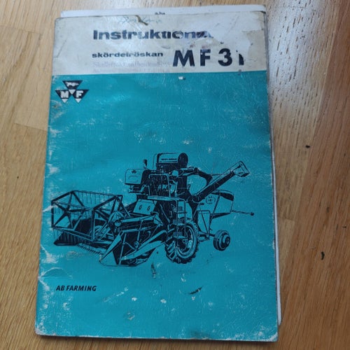 Instruktionsbok skördetröska MF 31 av AB Farming