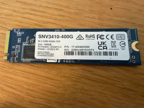 Synology SNV3410-400G M.2 2280 NVMe SSD