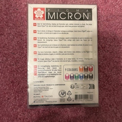 Sakura pigma micron 9-pack färgade penselpennor .