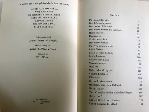 DRÖMSLOTTET L. M. Montgomery 1955